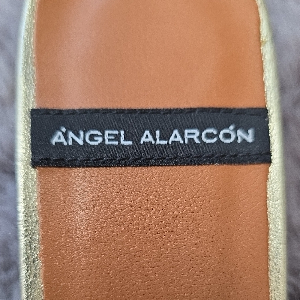 Anthropologie Gold Strappy Mules - Picture 2 of 12